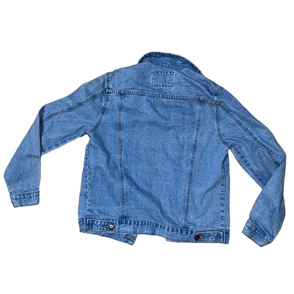 Forever 21 Men Lightwash Distressed Denim Jean Jacket with pockets size small - Picture 5 of 7